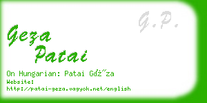 geza patai business card